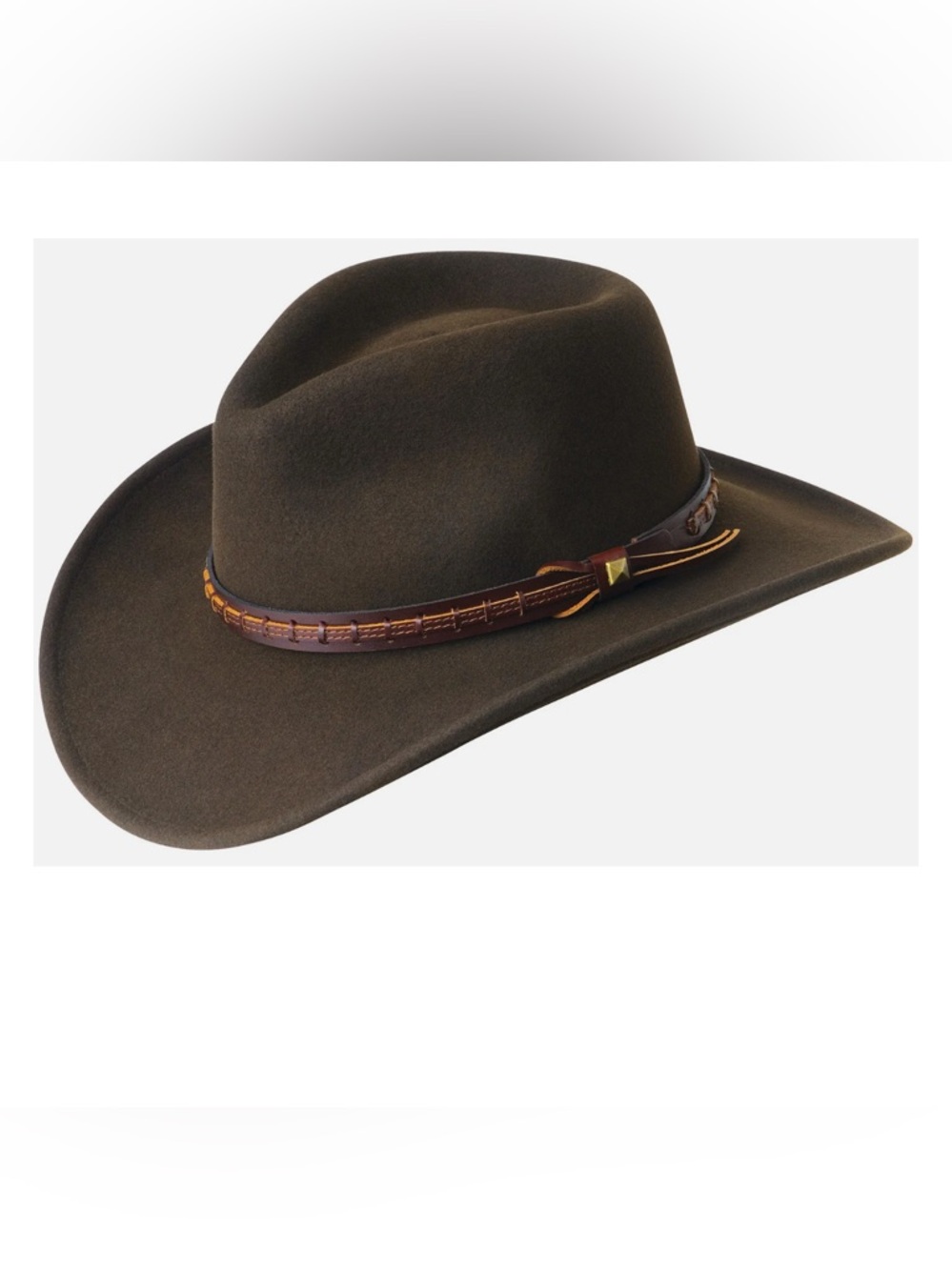 BAILEY FIREHOLE FELT WESTERN HAT in Dark Brown with Leather Band